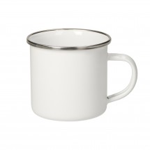 Emaille-Becher Cozy, white - weiß